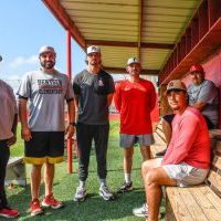 The Sharyland Rattlers baseball team’s success this season is a direct result of the leadership, dedication and hard work of its coaching staff. They are from left to right Andy Garza, Luis Flores, Austin Bickerton (head coach), Andrew Arteaga, Kike Rubio and Rudy Youngblood.  Progress Times photo by Luciano Guerra.