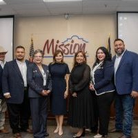 MCISD Team of 8 from left to right: Jerry Zamora, member; Humberto “Beto” Garza, member; Dolores “Loli” Reyna, member; Superintendent Dr. Chris King, Vice President Abby Reyna, Board President Natividad “Nati” Sosa, Secretary Victor O’Caña. Board member Iris Iglesias was not present.