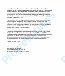 Mary Alice Palacios Complaint